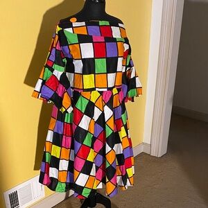 Colorful Checkered Dress